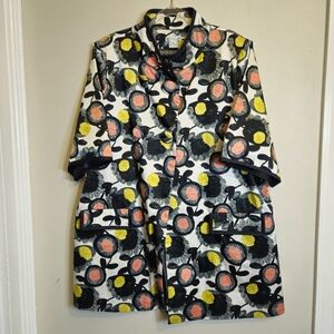 Grace Chuang NY Floral 3/4 Sleeve Swing Coat
